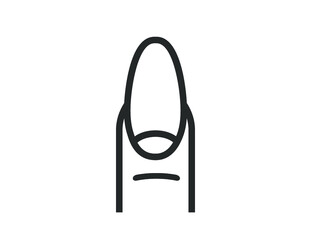 Nail icon. Manicure nail vector illustration. 