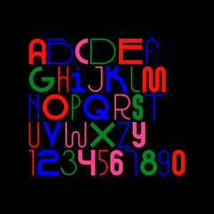 Modern alphabet font. Trendy regular uppercase type set, vector illustration.	