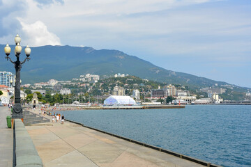 Crimea. Yalta. View of the city and the embankment