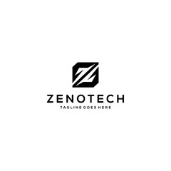 Creative Illustration modern Z sign geometric logo design template