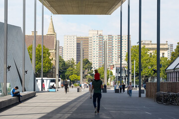 Unidentified People enjoy dining in Centre Place in Melbourne - city center of Melbourne from...