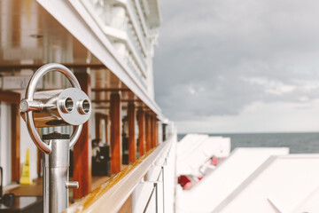 stationary binoculars at the cruise ship