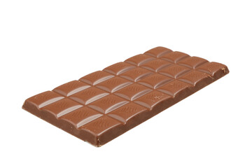 Tasty chocolate bar isolated on white background