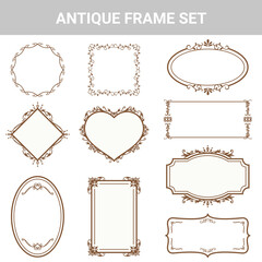 装飾素材　アンティーク　フレームセット