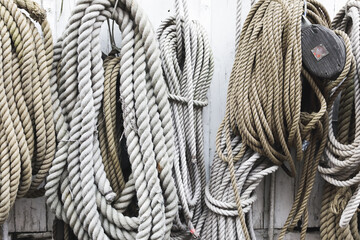 Ropes of an old ship