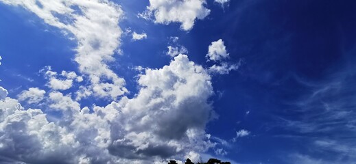 blue sky with white clouds