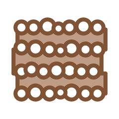 tree trunk heap icon vector. tree trunk heap sign. color symbol illustration