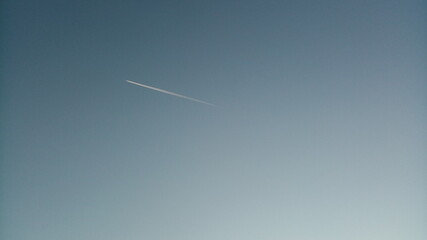 jet trail on a clear sky
