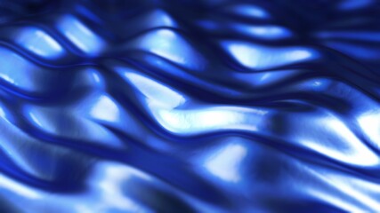 Abstract Shiny Reflective Dark Blue Gradient Surface Waves Flowing - Abstract Background Texture