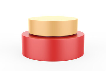 Cosmetic jar mock up isolated on white background - 3d illustration