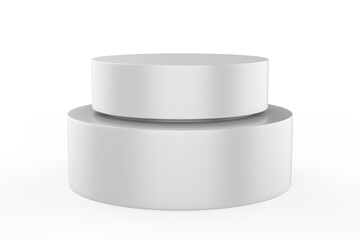 Cosmetic jar mock up isolated on white background - 3d illustration