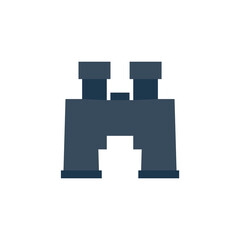 Binoculars flat, icon, vector illustration isolated on white background