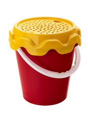 set of children's toys for the sandbox in a bucket