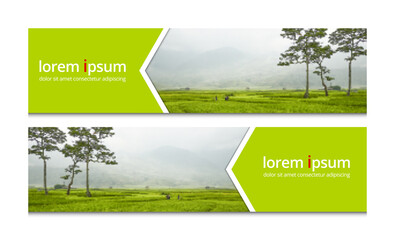 Banner design template abstract background geometric vector. Corporate business banner advertising set. Infographic design elements.