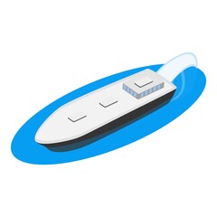 Oil tanker icon. Isometric illustration of oil tanker vector icon for web