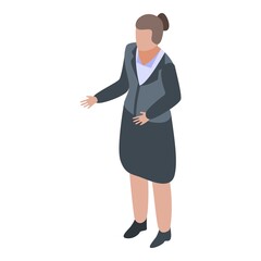 Tv presenter icon. Isometric of tv presenter vector icon for web design isolated on white background