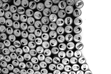 empty aluminum cans texture