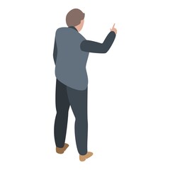 Elegant tax inspector icon. Isometric of elegant tax inspector vector icon for web design isolated on white background