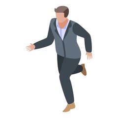 Running tax inspector icon. Isometric of running tax inspector vector icon for web design isolated on white background