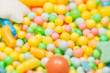 Detailed macro photo of candy