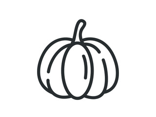 Pumpkin icon. Simple outline pumpkin vector illustration. 