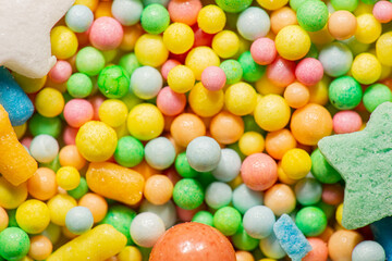 Fototapeta na wymiar Detailed macro photo of candy
