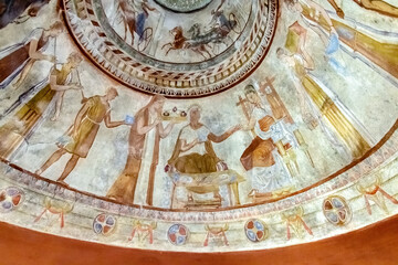 Detail of fresco of a Thracian tomb