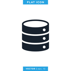 Database Server Icon Vector Design Template