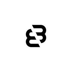 eb e b letter vector logo