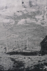Concrete wall texture of an old gray wall. texture of old grey plaster. old grey plaster background. Old grey decorative plaster. Art acrylic paint drawing.