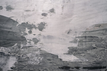 Concrete wall texture of an old gray wall. texture of old grey plaster. old grey plaster background. Old grey decorative plaster. Art acrylic paint drawing.