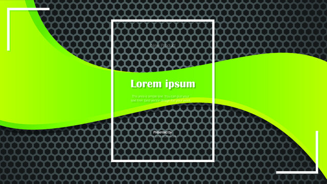 Modern green sport abstract background in full HD size, vector template for your design work, presentation, website or others.