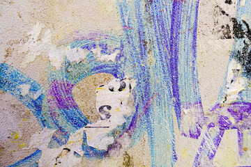 Details of graffitis painted on wall you can use as background for your design