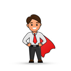 Superhero businessman leadership concept