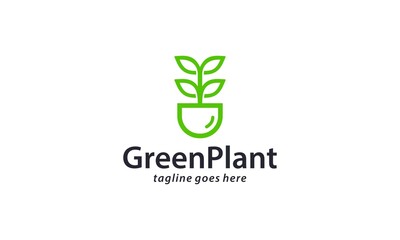 Creative and modern green leaf for natural and environment logo design vector editable	