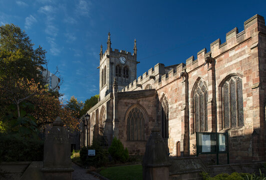 Derby, Derbyshire, UK: October 2018: St Peters Church