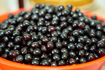 Wild bitter cherries