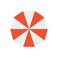 Isolated striped umbrella vector design