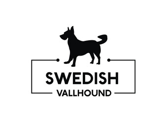 Swedish Vallhound vector dog silhouette