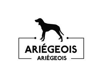 Ariegeois vector dog silhouette
