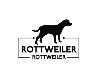 Rottweiler dog logo vector icon