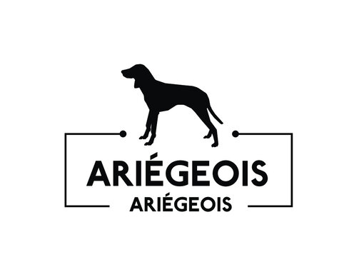Ariegeois vector dog silhouette