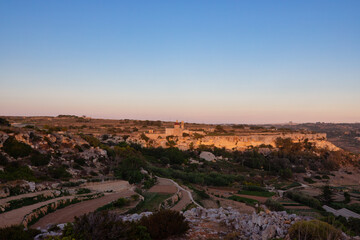 Fototapeta na wymiar Aerial view of a beautiful landscape. Malta island