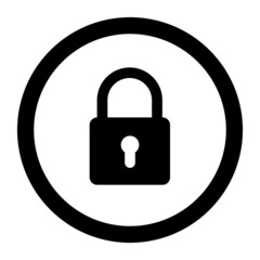 padlock button.lock symbol.Lock Keyhole vector rounded icon