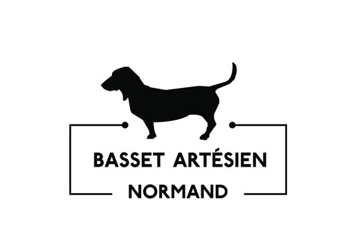 Basset Artesien Normand vector dog silhouette
