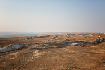 Beautiful cliffs in the canyon of the Ustyurt plateau, Uzbekistan