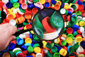 plastic caps texture