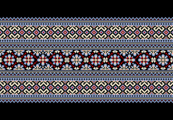 Vector illustration of Ukrainian folk seamless pattern ornament. Ethnic ornament. Border element. Traditional Ukrainian, Belarusian folk art knitted embroidery pattern - Vyshyvanka