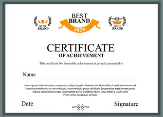 Fototapeta premium Certificate template and element vector.