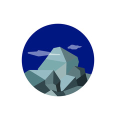 Mountain  Vector icons isolated on dark background